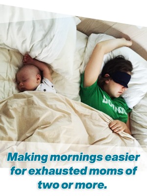 For moms living on newborn sleep and also have an older child, here are 5 tips to make morning easier!