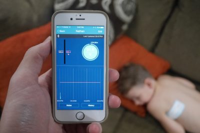 A wearable thermometer that tracks on your phone via bluetooth. Meet TempTraq: a must-have for moms this cold and flu season.